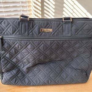 Vera Bradley quilted laptop tote